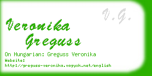 veronika greguss business card